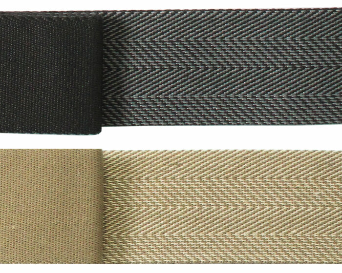 Gurtband FISCHGRAT mit einfarbiger Rückseite grau