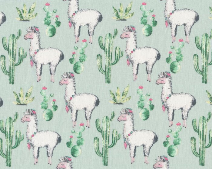 Baumwollstoff SURI, Lamas