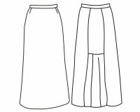 Zwischenmass Schnittmuster GERADER ROCK 168 K (Kleiner Umfang)