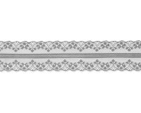 15 m Spitzenband, beidseitige Bogenkante, 36 mm, weiß