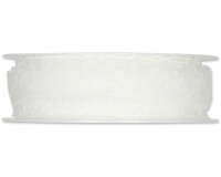 18 m Spitzenband, Bogenkante, 18 mm, weiß