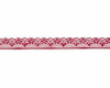 18 m Spitzenband, Bogenkante, 18 mm, weinrot