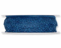 18 m Spitzenband, Bogenkante, 18 mm, jeansblau