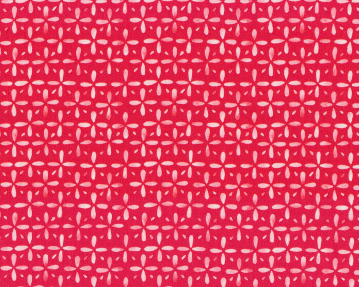Baumwoll-Popeline EMILIE, Kreuzblüten, rot
