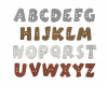 Buchstabenknopf ALPHABET, metallic, Union Knopf altsilber O