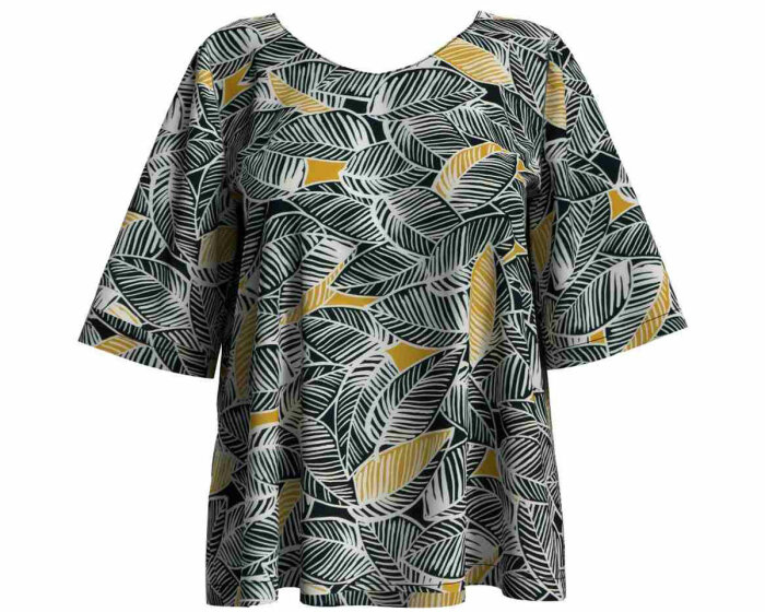 Zwischenmass Schnittmuster BLUSE MIT V-AUSSCHNITT 168 M (Mittlerer Umfang)