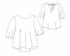 Zwischenmass Schnittmuster BLUSE MIT V-AUSSCHNITT 168 M (Mittlerer Umfang)