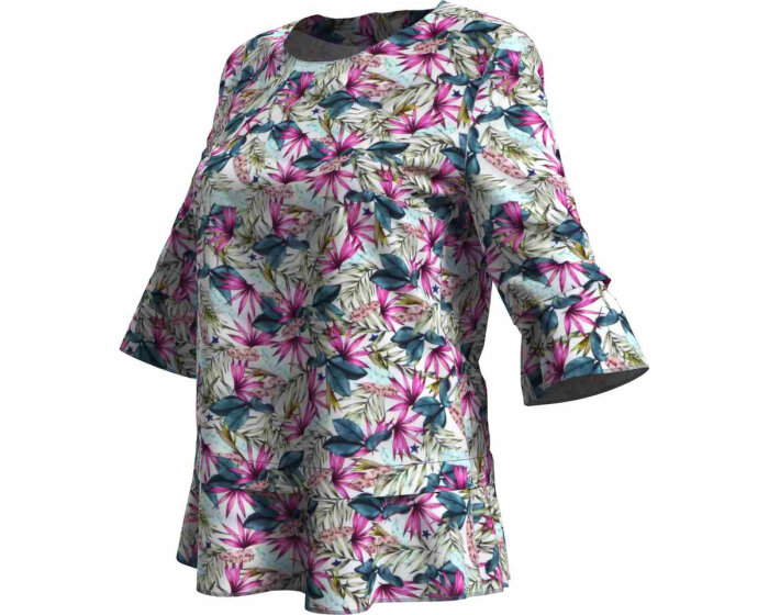 Zwischenmass Schnittmuster BLUSE MIT VOLANTS