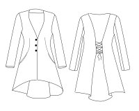 Zwischenmass Schnittmuster JACKE MIT SCHNÜRUNG