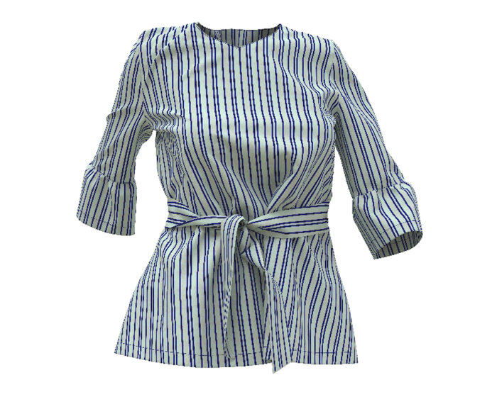 Zwischenmass Schnittmuster BLUSE MIT SCHÄRPE 168 K (Kleiner Umfang)