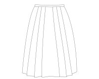 Zwischenmass Schnittmuster FALTENROCK 168 M (Mittlerer Umfang)