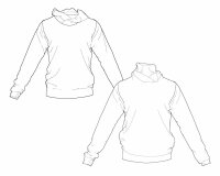 Zwischenmass Schnittmuster PULLOVER (Unisex) 168 M (Mittlerer Umfang)