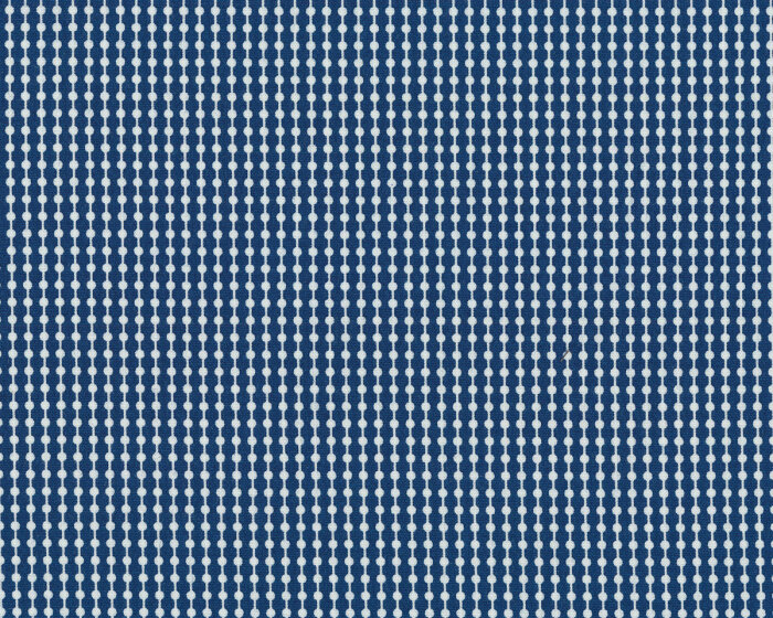 Designer Baumwollstoff aus Italien SMITH, Perlen-Streifen, dunkelblau-weiß