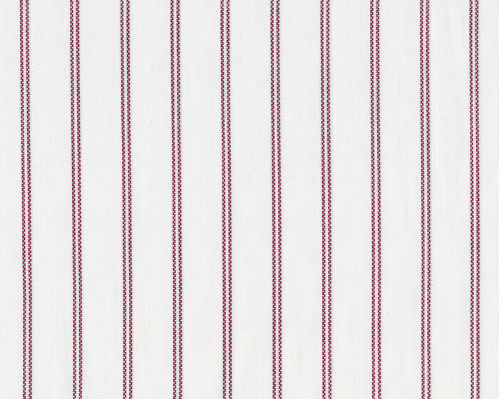 Designer Hemdenstoff CARUSO aus Italien, Nadelstreifen, weiß-weinrot