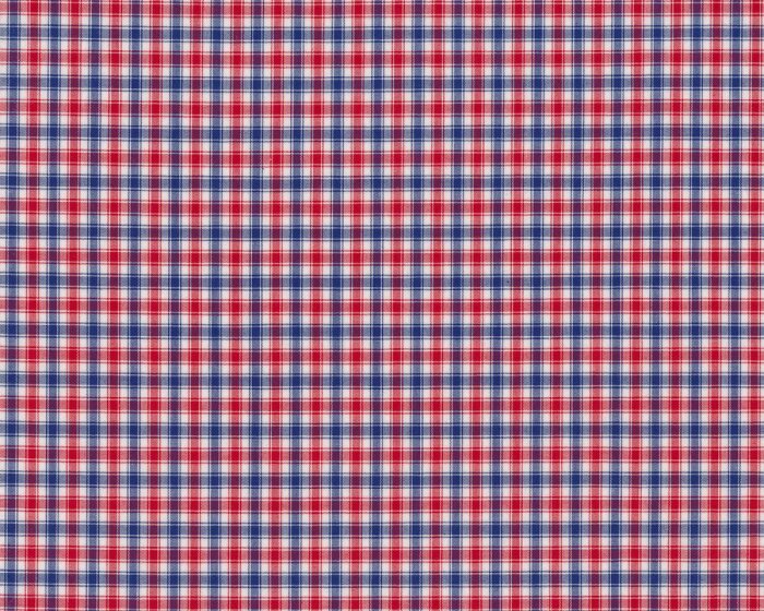 Designer Hemdenstoff CONTINI aus Italien, Mini-Karo, rot-blau