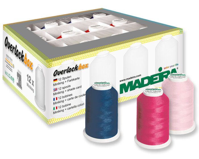 Overlockbox 3+1 NAVY & PINK, Madeira