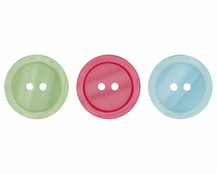 Kunststoffknopf PASTELL mit leichtem Glanz, Union Knopf