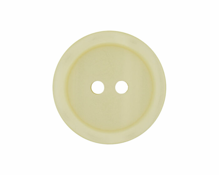 Kunststoffknopf PASTELL mit leichtem Glanz, Union Knopf pastellgelb 15 mm