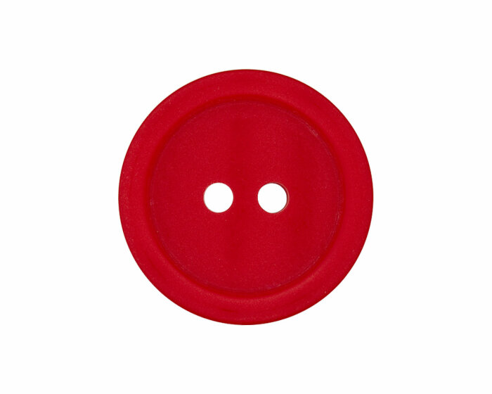 Kunststoffknopf PASTELL mit leichtem Glanz, Union Knopf rot 11 mm