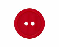 Kunststoffknopf PASTELL mit leichtem Glanz, Union Knopf rot 25 mm