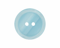 Kunststoffknopf PASTELL mit leichtem Glanz, Union Knopf hellblau 15 mm