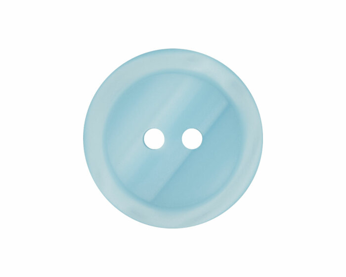 Kunststoffknopf PASTELL mit leichtem Glanz, Union Knopf hellblau 18 mm