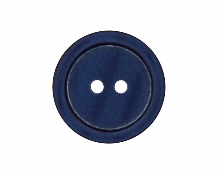 Kunststoffknopf PASTELL mit leichtem Glanz, Union Knopf dunkelblau 18 mm