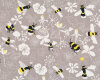 40 cm Reststück Westfalenstoff KYOTO, Bienen, natur-sonnengelb