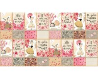 60-cm-Rapport Patchworkstoff LOVE IS SPOKEN HERE, Mädchen, Cori Dantini