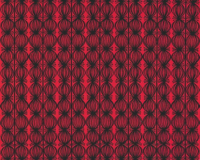 Patchworkstoff LOVE IS SPOKEN HERE, Zwiebelmuster, rot, Cori Dantini