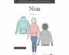 Damen-Schnittmuster Hoodie NOA, fadenkäfer