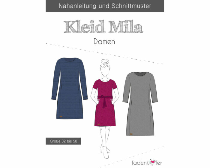 Damen Schnittmuster Kleid Mila Fadenkafer