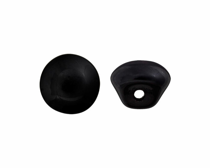 Glasknopf TIERAUGE, schwarz, Union Knopf 8 mm