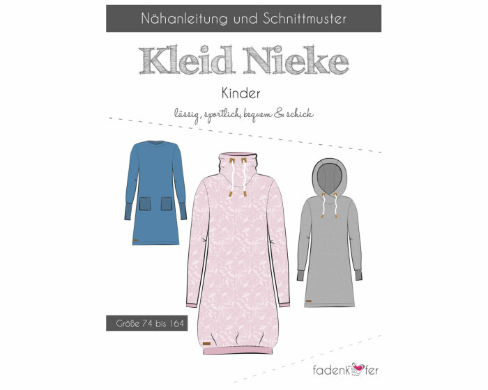 Kinder-Schnittmuster Kleid NIEKE, fadenkäfer