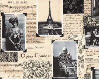Patchworkstoff APRIL IN PARIS, Foto-Collage