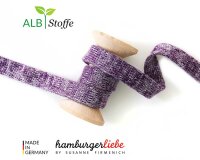 Hoodie-Kordel CORD ME MELANGE, flach, Albstoffe 12 mm lila
