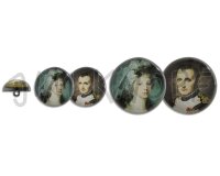 Gewölbter Kunststoffknopf mit Steg LUISE &...