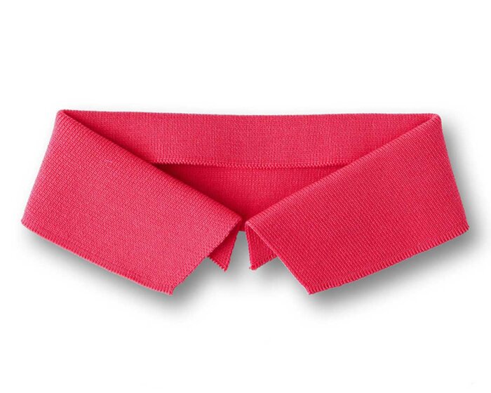Polokragen zum Annähen POLO ME UNI, pastellrot, Albstoffe L, 43 cm