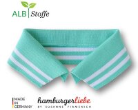 Polokragen zum Annähen POLO ME COLLEGE, mintgrün, Albstoffe S, 38 cm