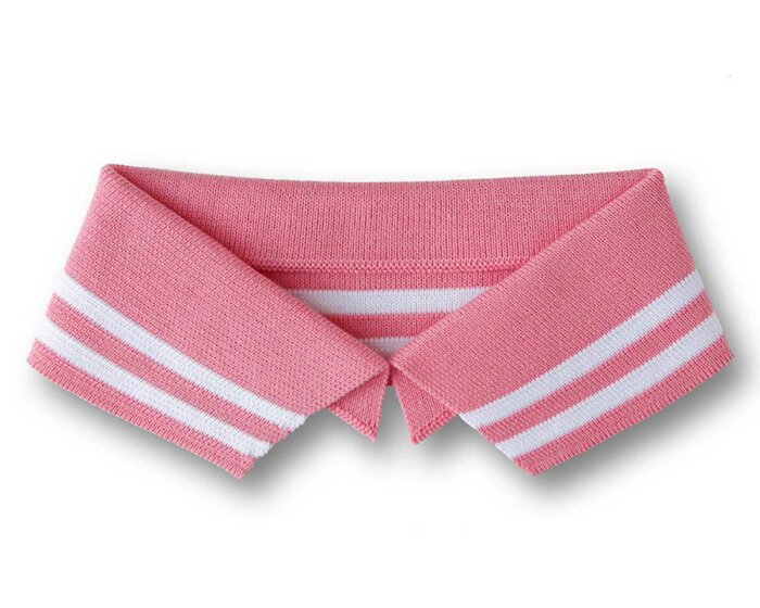 Polokragen zum Annähen POLO ME COLLEGE, rosa, Albstoffe S, 38 cm