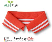 Polokragen zum Annähen POLO ME COLLEGE, orange, Albstoffe S, 38 cm