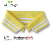 Polokragen zum Annähen POLO ME COLLEGE, gelb, Albstoffe S, 38 cm