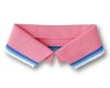 Polokragen zum Annähen POLO ME COLLEGE, rosa-blau, Albstoffe S, 38 cm