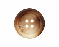 Kunststoffknopf in Steinnussoptik, matt, Union Knopf beige-braun 15 mm