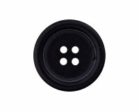 Kunststoffknopf in Steinnussoptik, matt, Union Knopf schwarz 20 mm