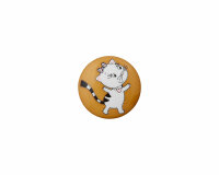 Kinderknopf KATZE MIAU, Union Knopf braun