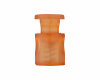 Kordelstopper Durchlass 5 mm, halbtransparent, Union Knopf orange