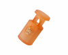 Kordelstopper Durchlass 5 mm, halbtransparent, Union Knopf orange