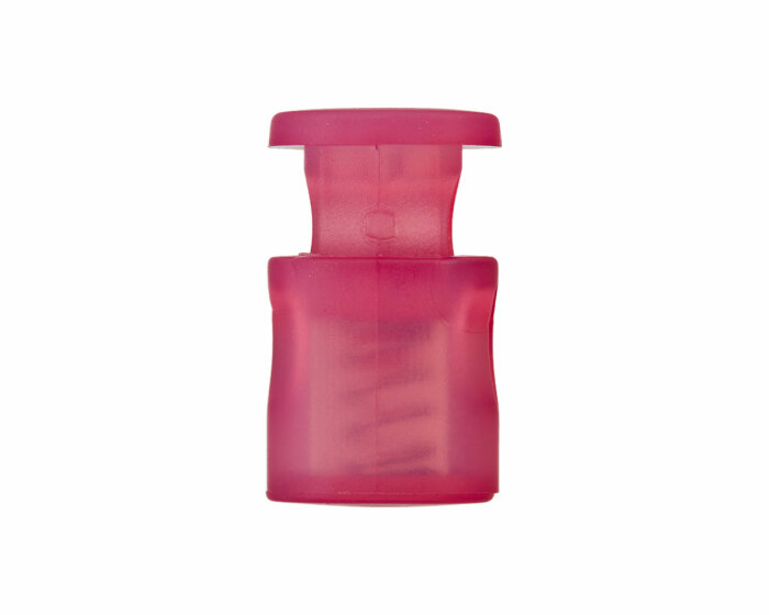 Kordelstopper Durchlass 5 mm, halbtransparent, Union Knopf pink
