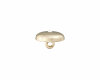 Metallknopf mit Strassstein, Union Knopf eisgold 11 mm